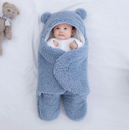 Couverture de sommeil pour bébé avec capuche et oreilles adorables pour l’hiver