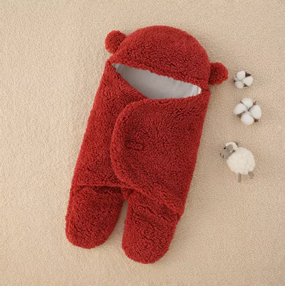 Couverture de sommeil pour bébé avec capuche et oreilles adorables pour l’hiver